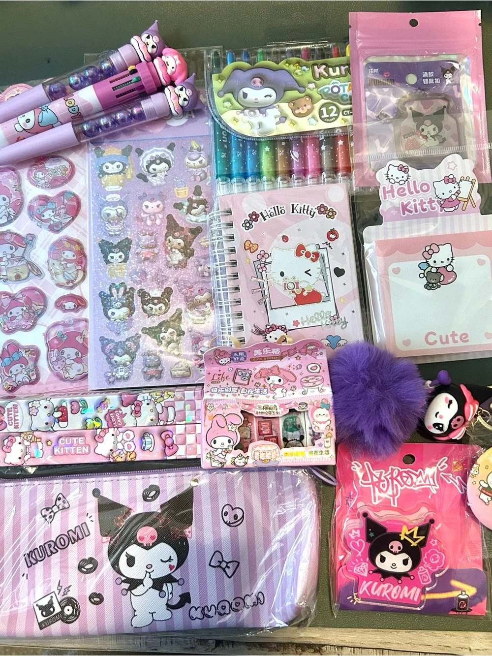 Sanrio- My Melody & Kuromi Stationary Accessory Set